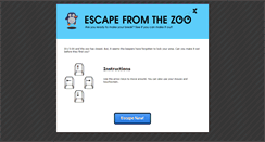 Desktop Screenshot of escapefromthezoo.com